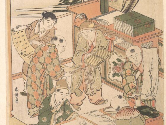 Chinese_boys_learning_to_paint_Katsushika_Hokusai_1785_learn_while_working_from_home