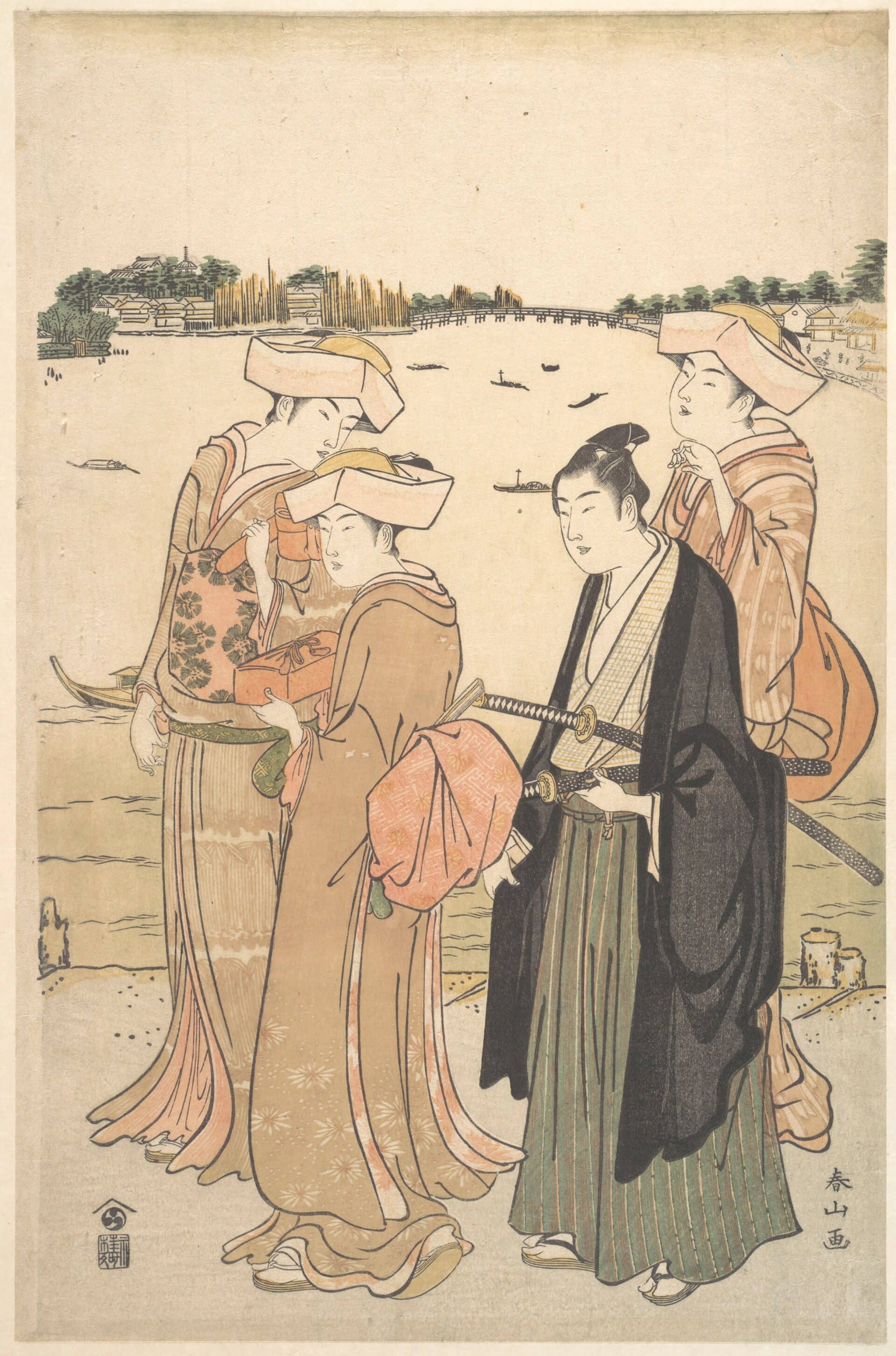 A_Young_Samurai_and_Three_Women_Katsukawa_Shunzan_1789_Andreia_Functional_Aesthetics