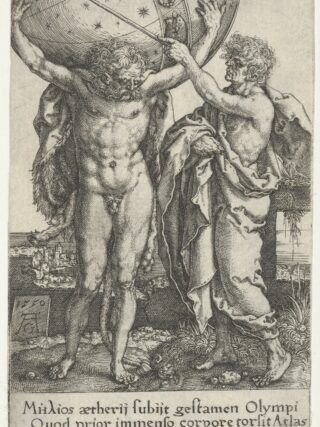 Hercules and Atlas The Labors of Hercules Heinrich Aldegrever 1550