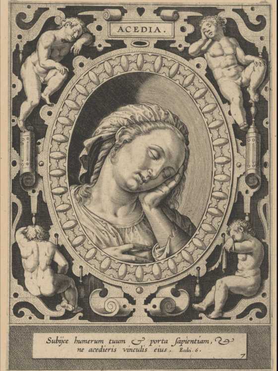 Sloth-Acedia-from-The-Seven-Vices-Hieronymus-Jerome-Wieri-1612-the-met